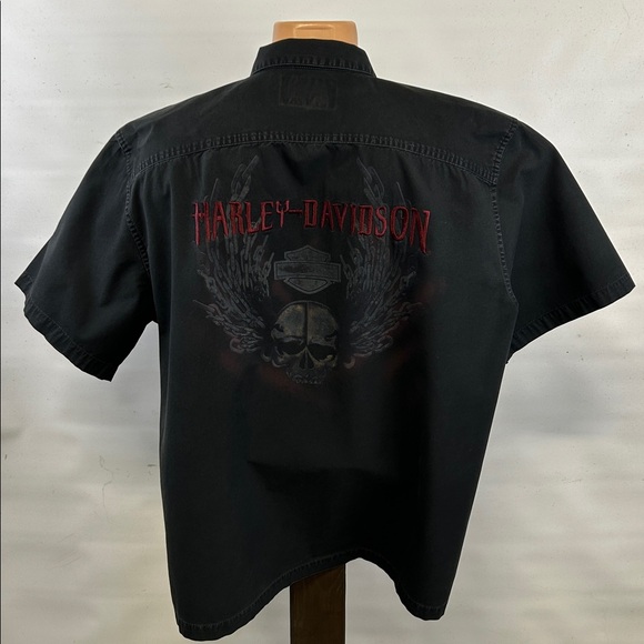 Harley-Davidson short sleeve button down shirt. XXL - Picture 6 of 10